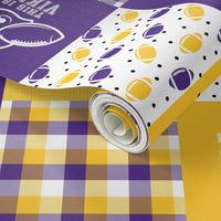 Football//Hustle Hit Never Quit - Vikings - Wholecloth Cheater Quilt - Rotated