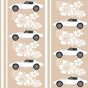 Corvette Luau car fabric for hawaiian shirt