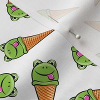 frog icecream cones (toss) white