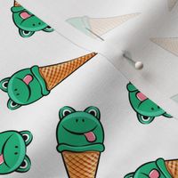 frog icecream cones (toss)  dark green