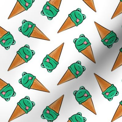 frog icecream cones (toss)  dark green