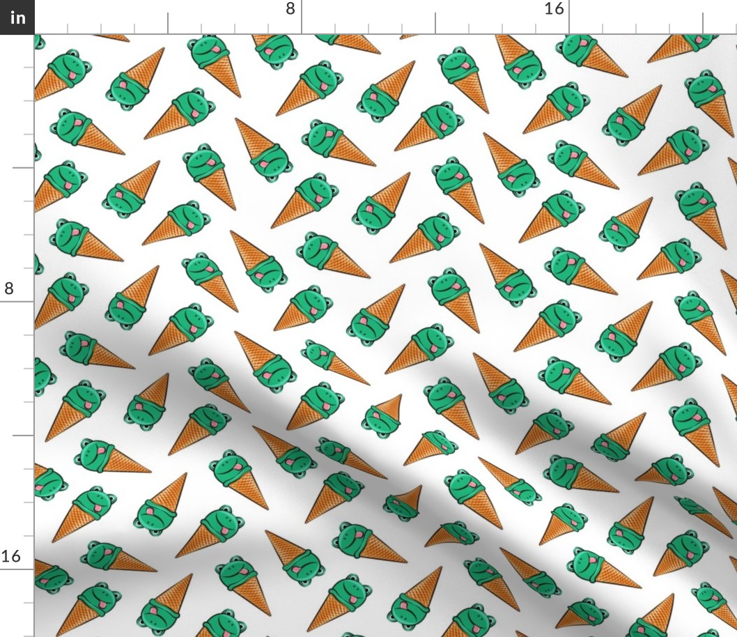 frog icecream cones (toss)  dark green