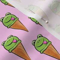 frog icecream cones on pink