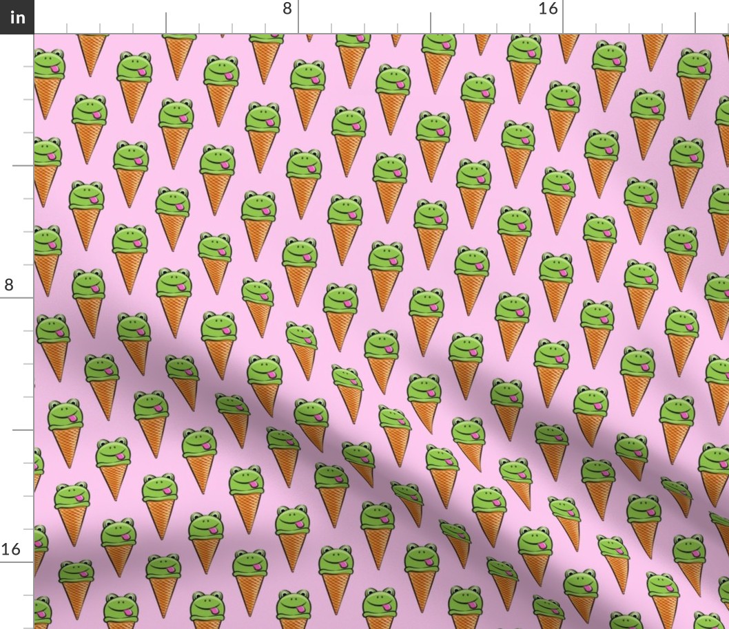 frog icecream cones on pink