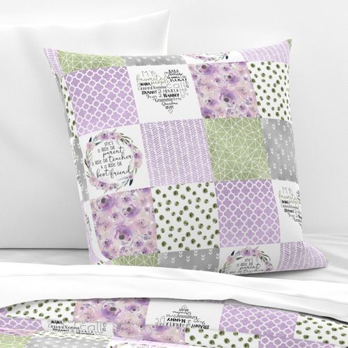 Purple Grandmother - Wholecloth Cheater Quilt