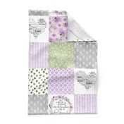 Purple Grandmother - Wholecloth Cheater Quilt