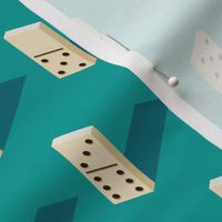 White Isometric Bones Dominoes