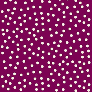 Twinkling Creamy Dots on Ripe Plum - Large Scale
