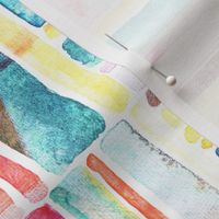 Summer Pastel Geometric and Striped Abstract on white