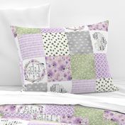 Purple Grandmother - Wholecloth Cheater Quilt - Rotated