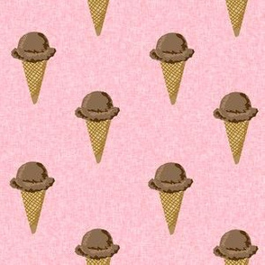 chocolate ice cream cones stripes summer beach food  pink solid