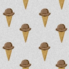 chocolate ice cream cones stripes summer beach food  grey solid