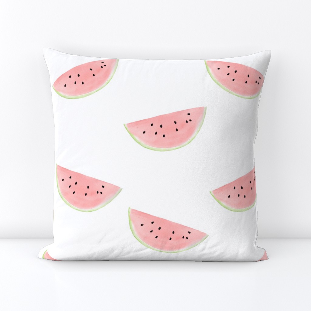 Watercolor Watermelon on White