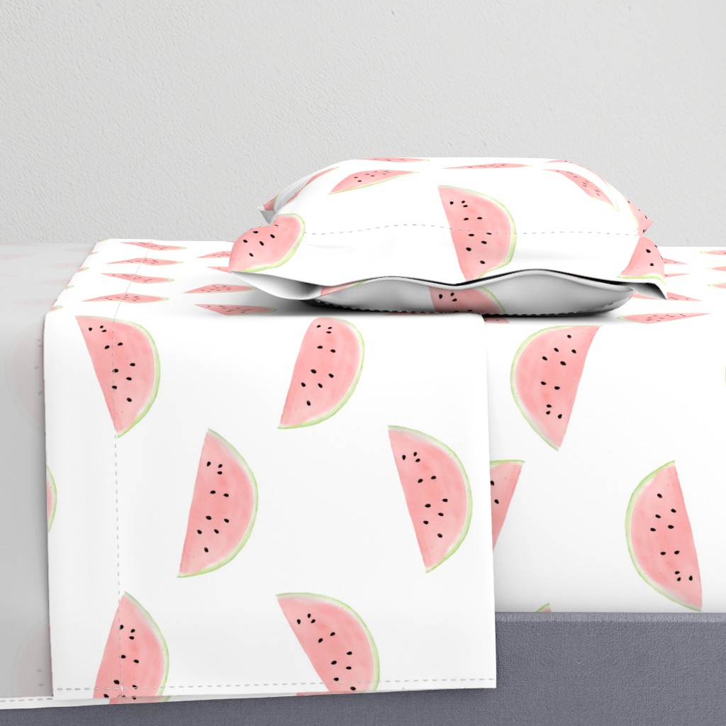 Watercolor Watermelon on White