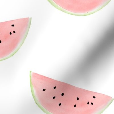 Watercolor Watermelon on White