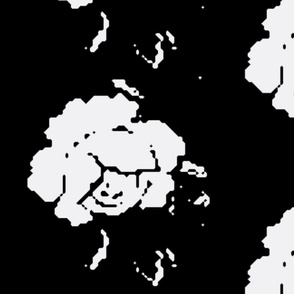 Rose black white-XXL