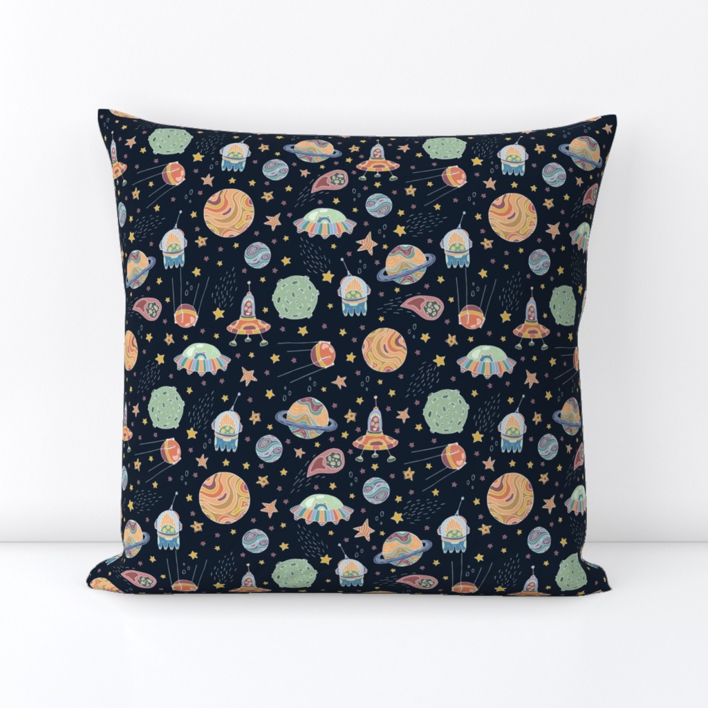 Cute Universe. Dark blue