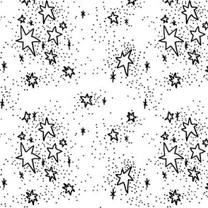 Freehand Stars #2 in black on white