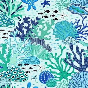 coral reef - blue
