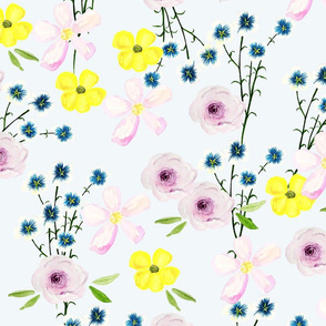 Watercolour Florals - light background