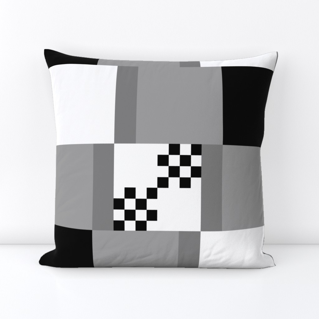 Bauhaus black, white, grays + racing flags 2 by Su_G_©SuSchaefer