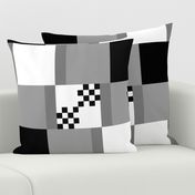 Bauhaus black, white, grays + racing flags 2 by Su_G_©SuSchaefer