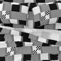 Bauhaus black, white, grays + racing flags 2 by Su_G_©SuSchaefer