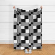 Bauhaus black, white, grays + racing flags 1 by Su_G_©SuSchaefer