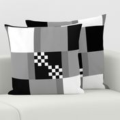 Bauhaus black, white, grays + racing flags 1 by Su_G_©SuSchaefer