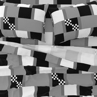 Bauhaus black, white, grays + racing flags 1 by Su_G_©SuSchaefer