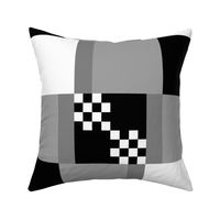 Bauhaus black, white, grays + racing flags 1 by Su_G_©SuSchaefer