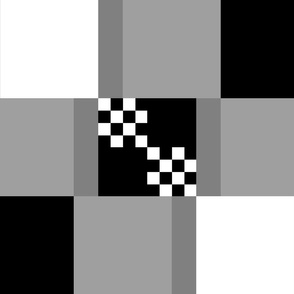 Bauhaus black, white, grays + racing flags 1 by Su_G_©SuSchaefer