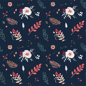 Mary 1 - Floral Christmas Pattern