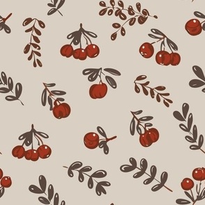 Kirsa 1 - Botanical Pattern with Cherries