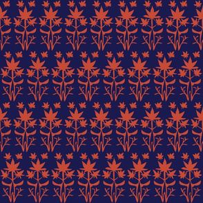 Maple Motif navy