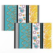 Borders for Party Decorations in Teal, Pink, Yellow