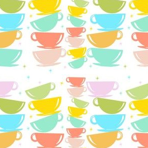 A Colorful Collection Of Coffee And Tea Cups