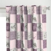 Love you forever - woodland animals - pink and purple