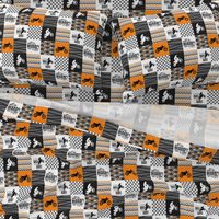 3 inch Motocross//A little Dirt Never Hurt - Wholecloth Cheater Quilt - Orange