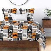 4 Wheel/ATV/A little Dirt Never Hurt - Wholecloth Cheater Quilt - Orange