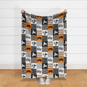 4 Wheel/ATV/A little Dirt Never Hurt - Wholecloth Cheater Quilt - Orange