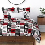 4 Wheel/ATV/A little Dirt Never Hurt - Wholecloth Cheater Quilt - Red