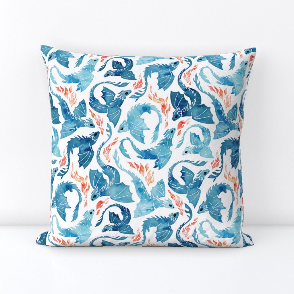 Dragon fire in turquoise blue small