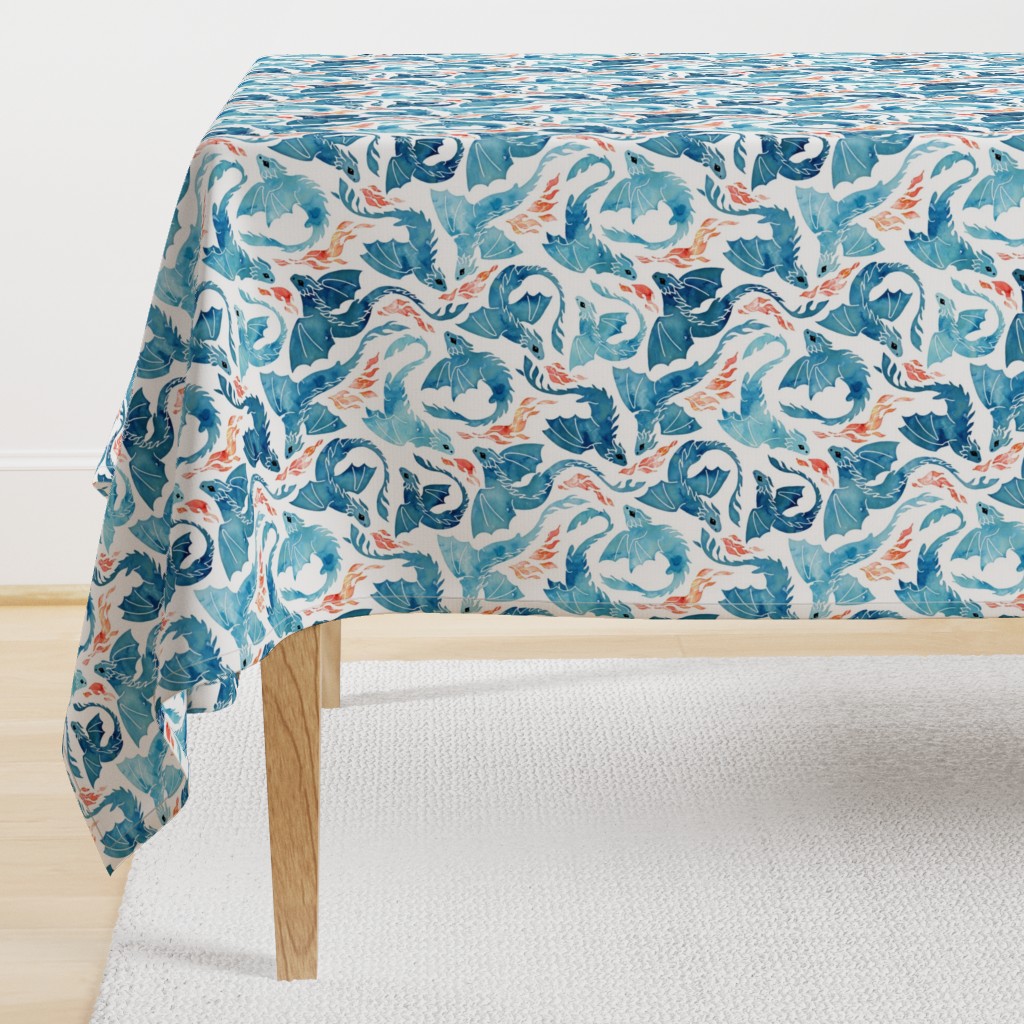 Dragon fire in turquoise blue small