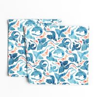Dragon fire in turquoise blue small