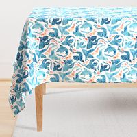 Dragon fire in turquoise blue small