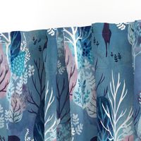 Steel blue forest deer