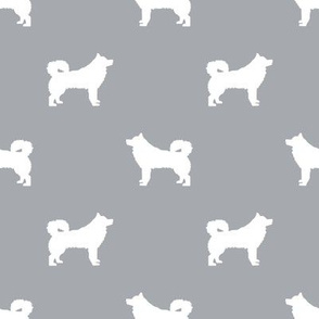 alaskan malamute silhouette dog breed fabric grey