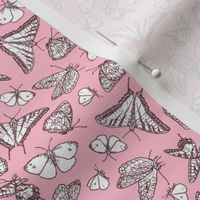 My Garden Toile Butterflies Ditsy Rose Pink Â©2011 by Jane Walker