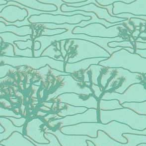 Joshua Tree Landscape in Mod Mint
